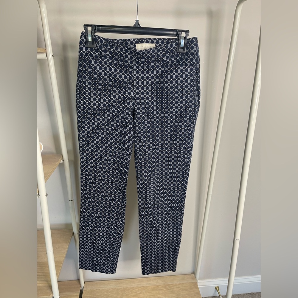 Women's Blue Patterned trousers size 2 petite